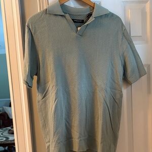 Kenneth Cole light green cotton blend short sleeve  sweater. NWT